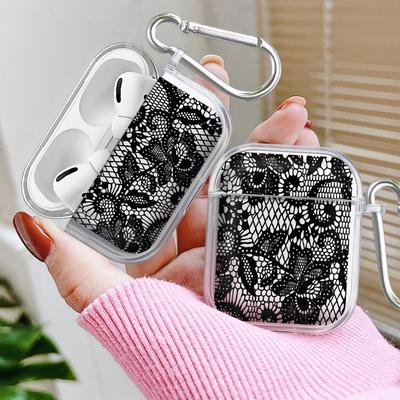 Clear Earphone Cases Cover Case For Airpods Pro3 4 Pro 1 Pro2 3 2 Flower Stamen Pattern