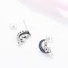 Fashion Spring Series Earrings For Women 925 Silver Color Butterfly Dragonfly Flower Heart Shaped Ear Studs Fine Jewelry Couple