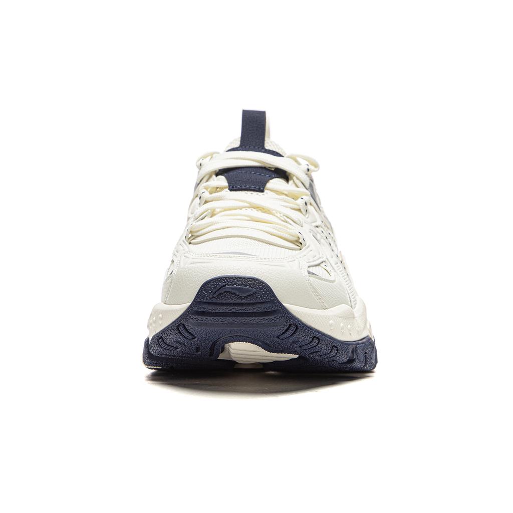 Li Ning Brown Sugar Cushioning Slip Resistant Abrasion Resistant Support Low Top Casual Shoes Men's White Blue AGCW097-4