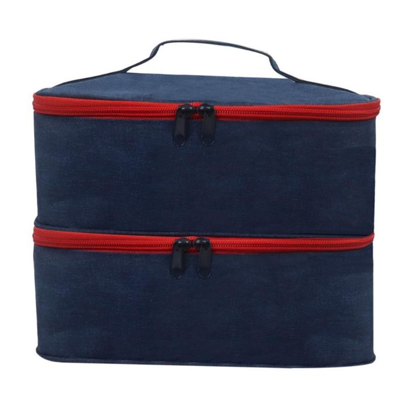 Nagellack Aufbewahrungsbox Doppelschichtige Tragetasche Nagellack Tragbare Organizer Tasche Stoßdämpfung Nagelset Zubehör