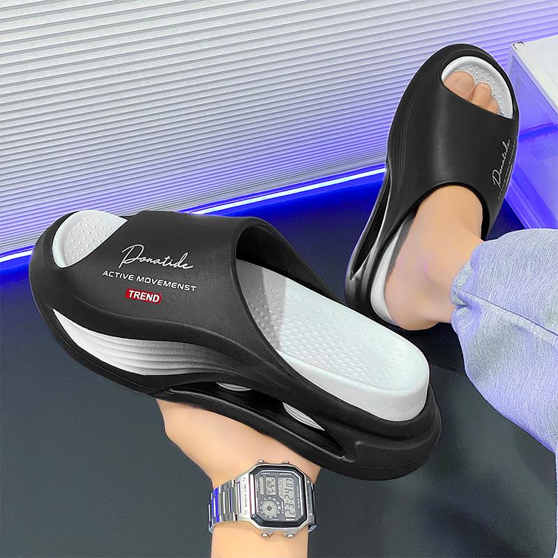 Summer Men Slippers Non-Slip Mens Sandals Thick Soft Platform House Shoes Indoor Shower Bathroom Slippers Outdoor Casual Shoes