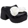 Crocs Womens Siren Rosette Clog Black 210367-001