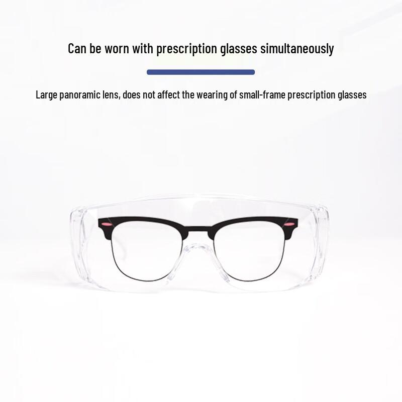 Baishengnu Louvre-Style Safety Goggles, Clear (10-Pack)