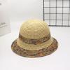 Ice Silk Knitted Woven Sunshade Hat for Women Summer Outdoor Travel Sunscreen Hat Hollow Breathable