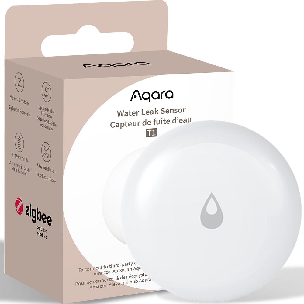 Aqara T1 Battery-Powered Zigbee 3.0 Water Leakage Sensor White 1 Pc
