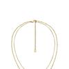 Emporio Armani Pearl Series Double Chain Layered Design Lightweight Versatile Necklace Women necklace Gold Brass EGS3273710