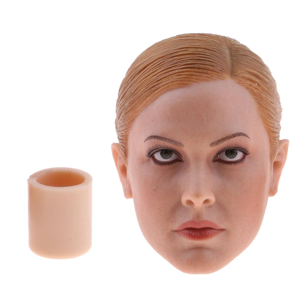 Buy 1/6 Female Head Sculpt for 12Inch Toys Action Figures Body Redbrown ...