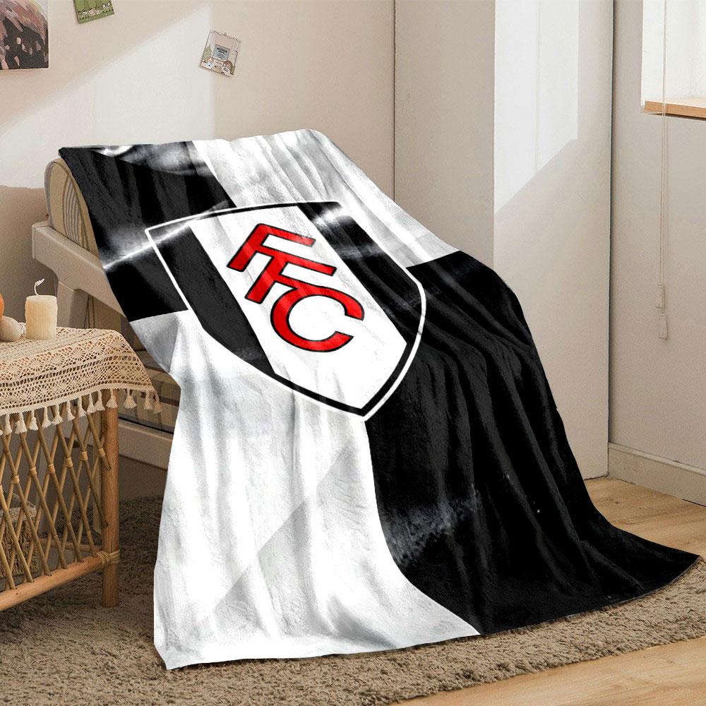 Fulham FC Logo Motif Blanket Print Blanket Soft and Cozy Perfect for the Living Room Bed Sofa or a Nap,gift
