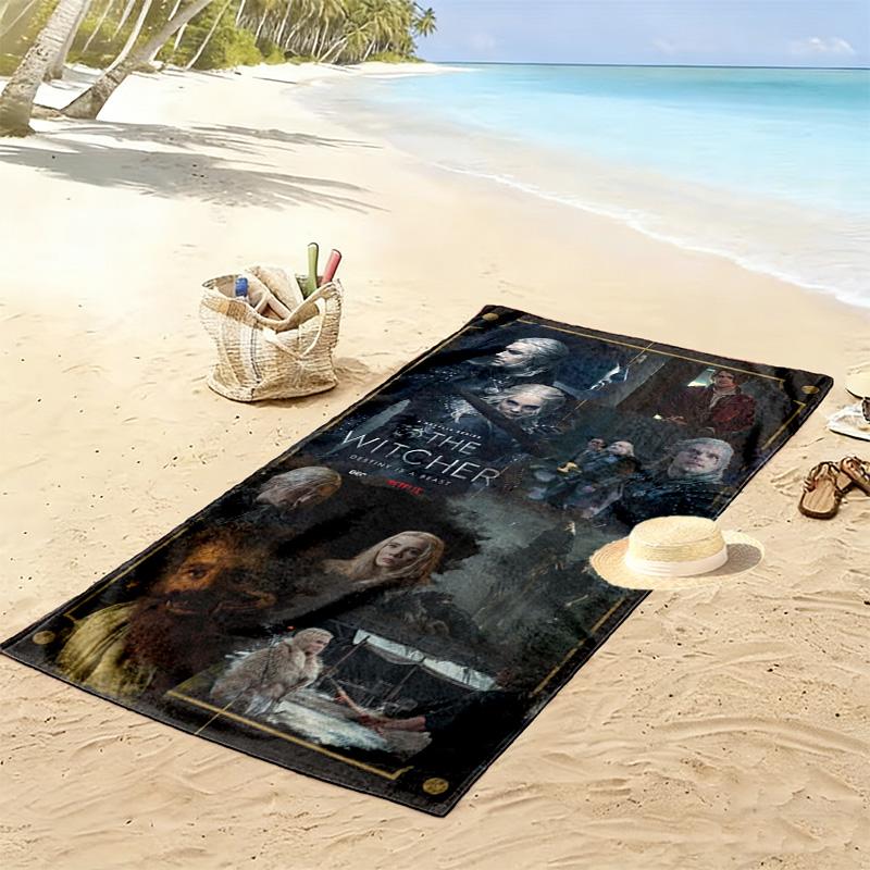 The Witcher's Fury Beach Towel Beach Soft Quick-drying Swim Towel Swim Seaside Travel and Vacation Towels Comfort Outdoor Picnic Beach Mat