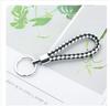 Anti-lost Number Plate Mobile Phone Braided Rope Keychain with 8-Shaped Buckle Pendant