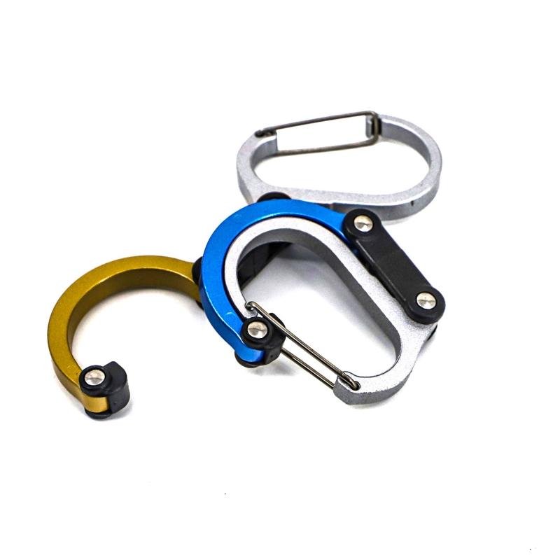 360 Degree Rotatable Aluminum Alloy Carabiner Hook Hammock Swivel Clip Hook Hiking Camping Tent Hook Pet Safety Buckle