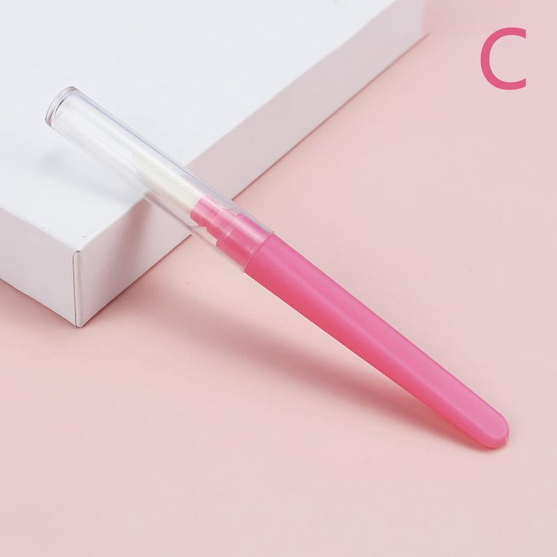 1Pcs Portable Short Spiral Eyebrow Brush With Transparent Dust Cover Eyelash Comb Lip Brush Eyebrow Extension Makeup Tool