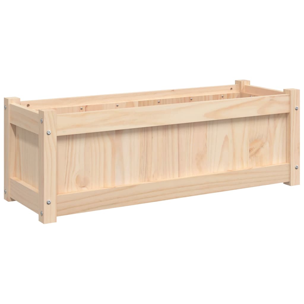 Vidaxl Donica Ogrodowa, 90X31X31 Cm, Lite Drewno Sosnowe