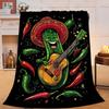 Black and white wolf in the night sky digital-printed polyester Bedroom velvet flannel soft cover blanket Fleece cover blankets