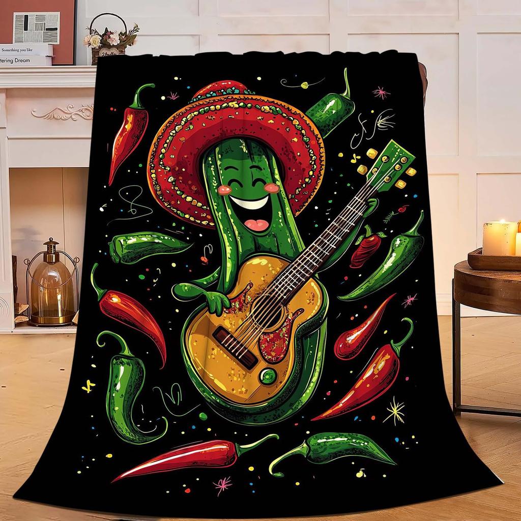 Black and white wolf in the night sky digital-printed polyester Bedroom velvet flannel soft cover blanket Fleece cover blankets