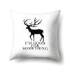 Polyester Pillowcase Automobile Decoration Home Printed Deer Pillowcase Waist Cushion Cover Car Cushion Head Cushion Cover