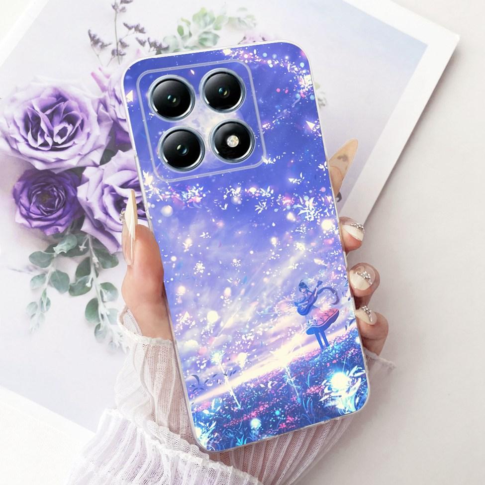 Transparent Casing For Xiaomi 14T Pro Case Cute Cat Luxury Fashion Butterfly Funny Cool Painted Cover 2407FPN8EG