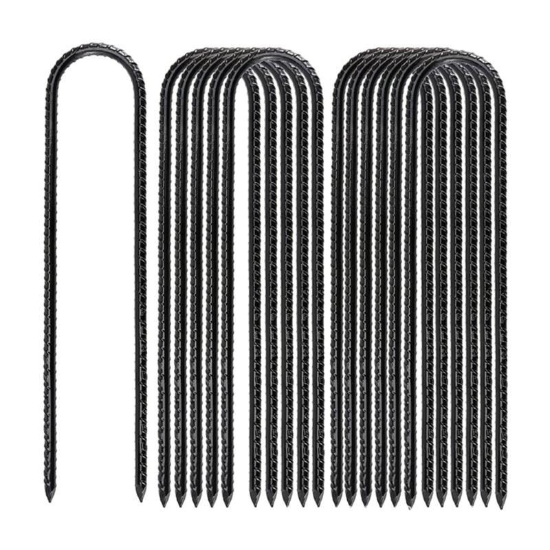 Set of 6 Ground Screws Strong Ground Spikes Steel Ground Fixings Ground Tie Easy to Use Solution for Camping & Picnics