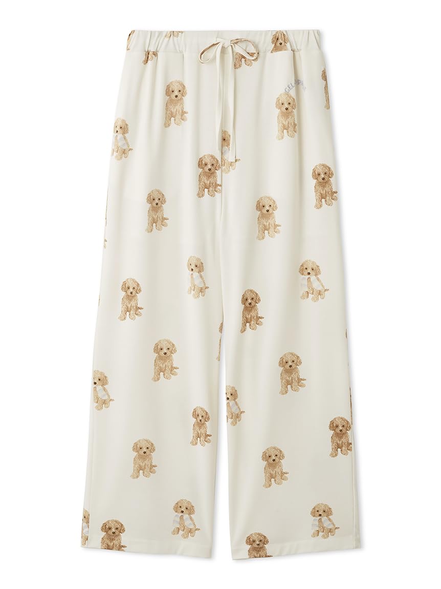 

Gelato Pique Toy Poodle Print Long Pants Free Size (PWCP251306) Women s White/White,