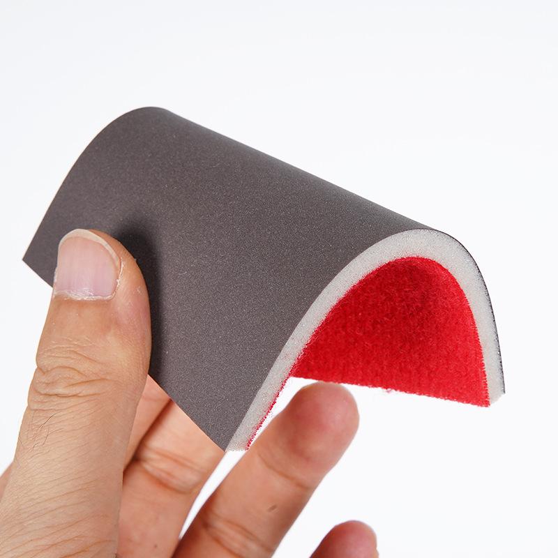 Single-Sided Flocked Sponge Sandpaper for Metal, Plastic, Woodworking, and Paint Surfaces - Small Square Sanding and Polishing Tool