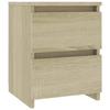 VidaXL Bedside Table Sonoma Oak 30 X 30 X 40 Cm Chipboard