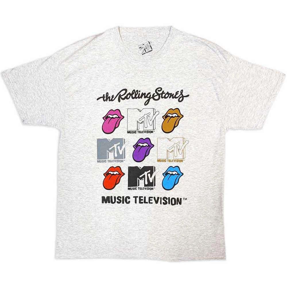 MTV Unisex T-Shirt: Rolling Stones Logo Grids (XX-Large) M