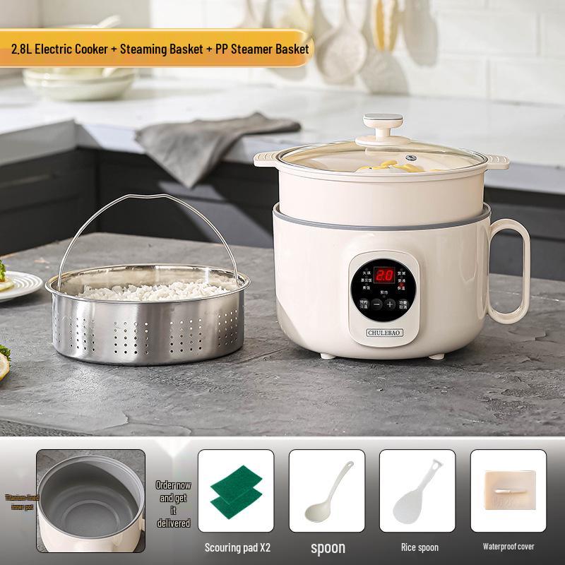 Smart Multi-Functional Titanium Electric Rice Cooker with Antibacterial Properties