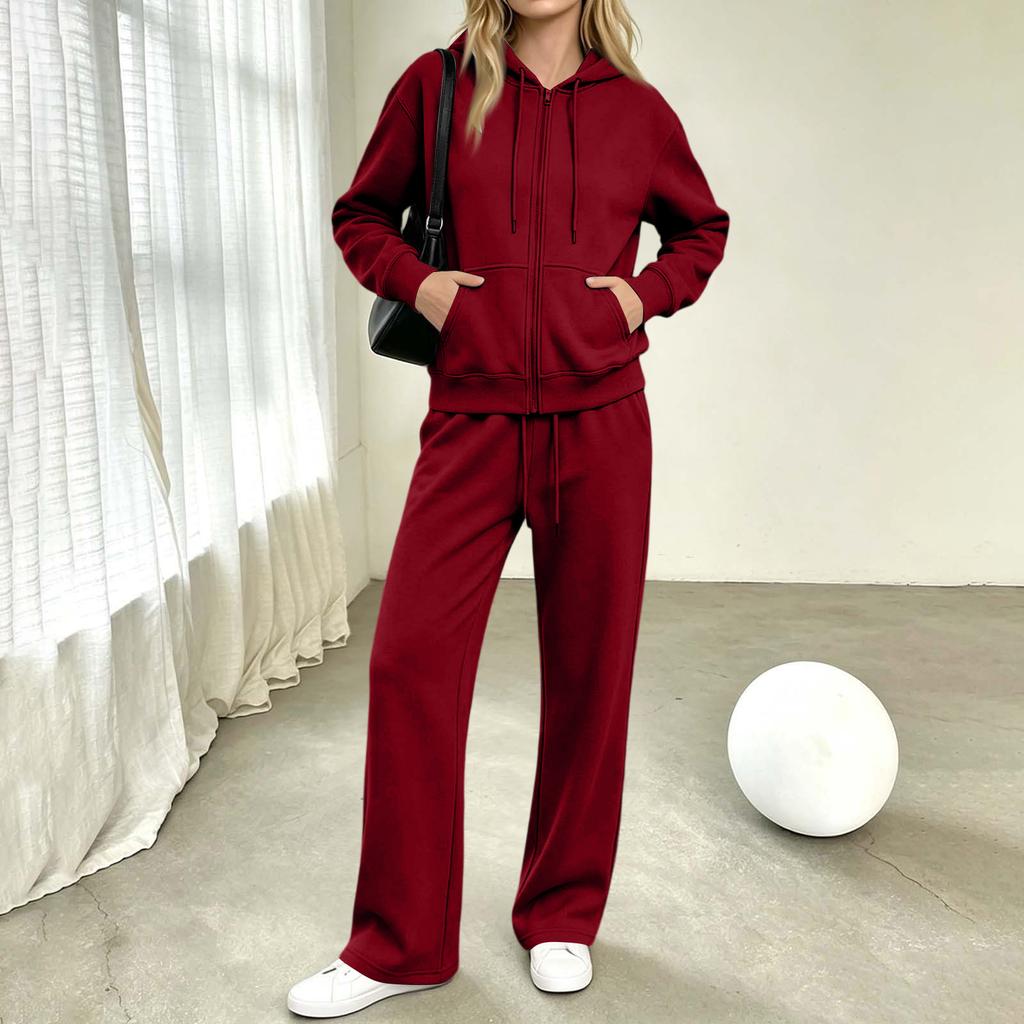 Women's Casual Hoodie Sweatpants 2 Piece Set with and Pockets Athletic Tracksuit