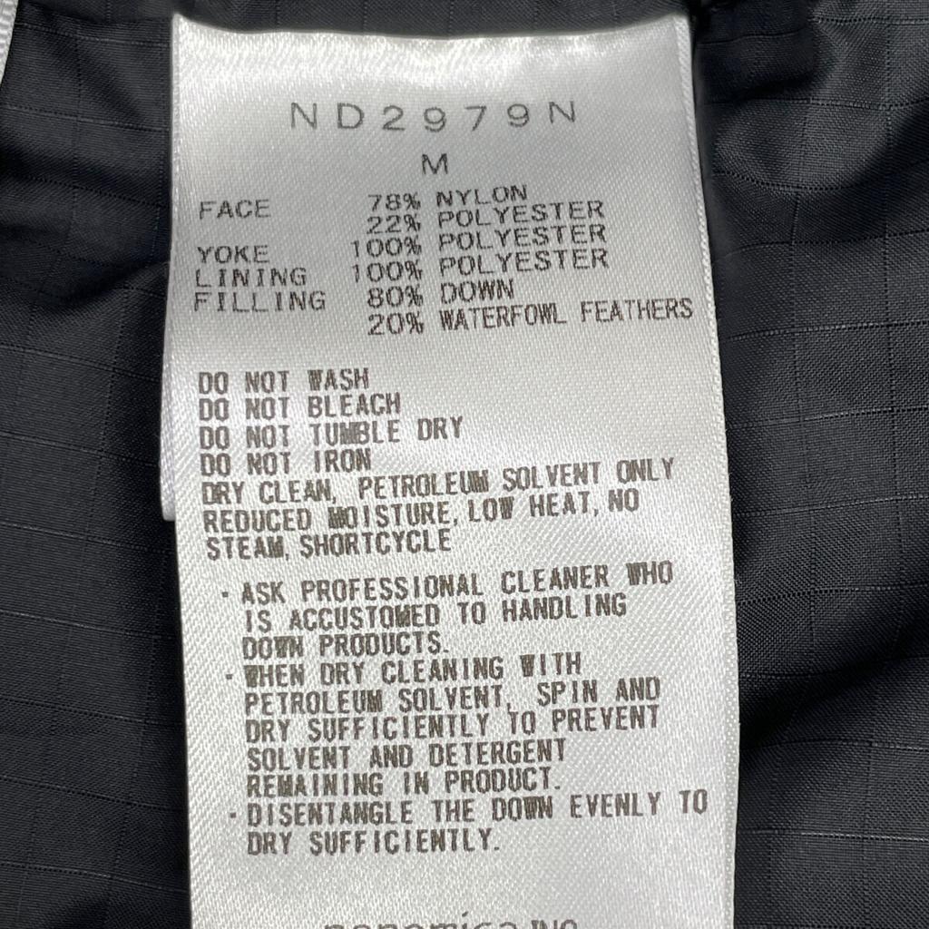 THE NORTH FACE ND2979N Black Glen Check Down Jacket Jacket M blackUsed