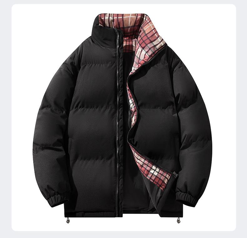 Men's Casual Cotton Jacket Hooded Solid Color Winter Daily