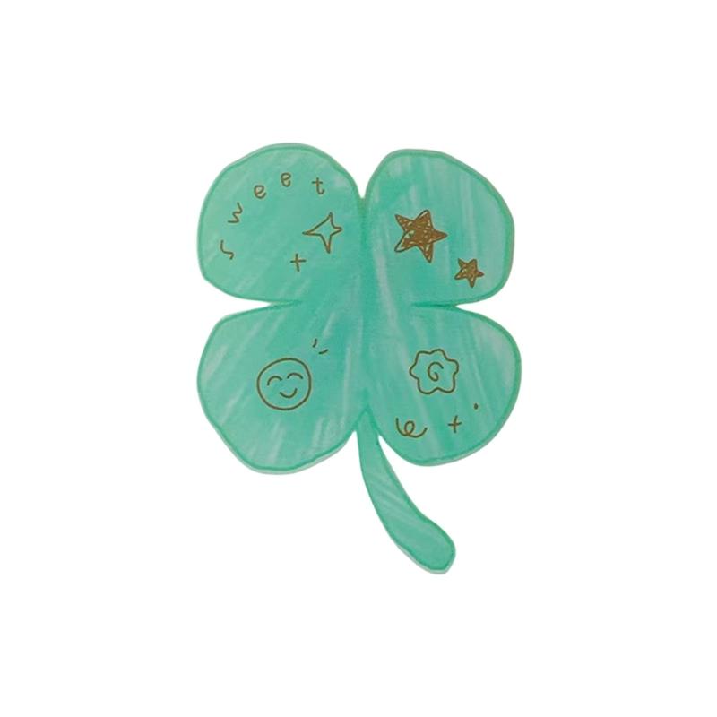 

Contemporary Clovers Hair Clip Sweet Style Hair Accessory Acrylic Slip Resistant Design For Daily Wear Or Parties S
