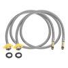 2pcs Faucet Water Supply Line Connector Stainless Steel Braided Long Faucet Connector Female Compression Thread X M10 Male Connector for