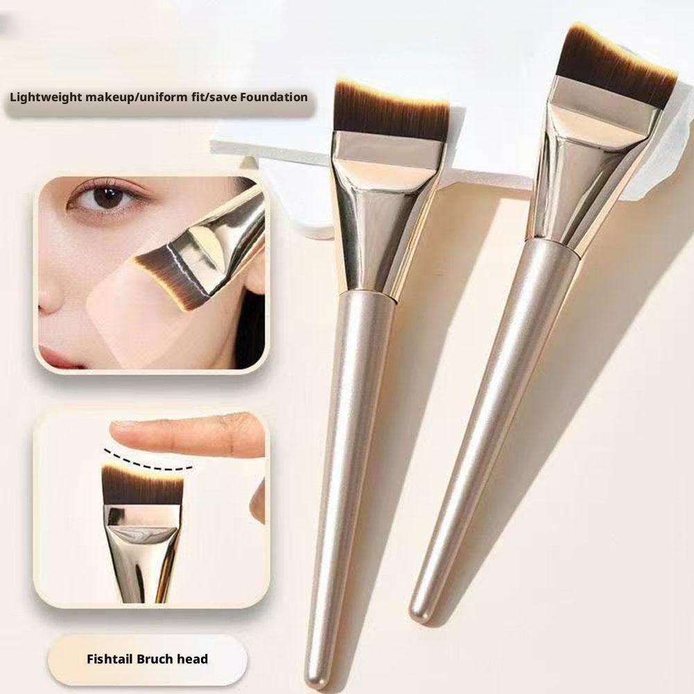 Foundation Brush No Powder Flat Head Makeup Brush Mask Brush Seamless Brush Concealer Ultra-thi R2K2