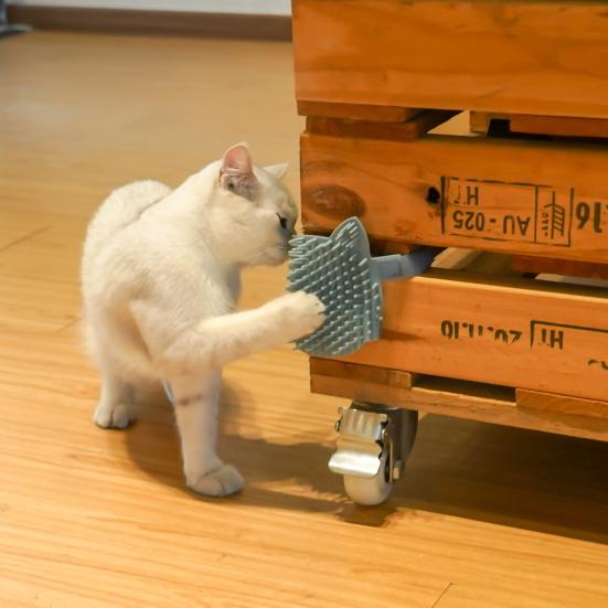 Corner Pet Brush Massage Rubbing Board Multifunctional Silicone Self Grooming Comb Cat Scratcher