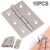 10pcs  Door-Hinge Stainless Steel Flat Hinges Door Connector Drawer 6 Mounting Holes For Various Wooden Doors Entrance Doors