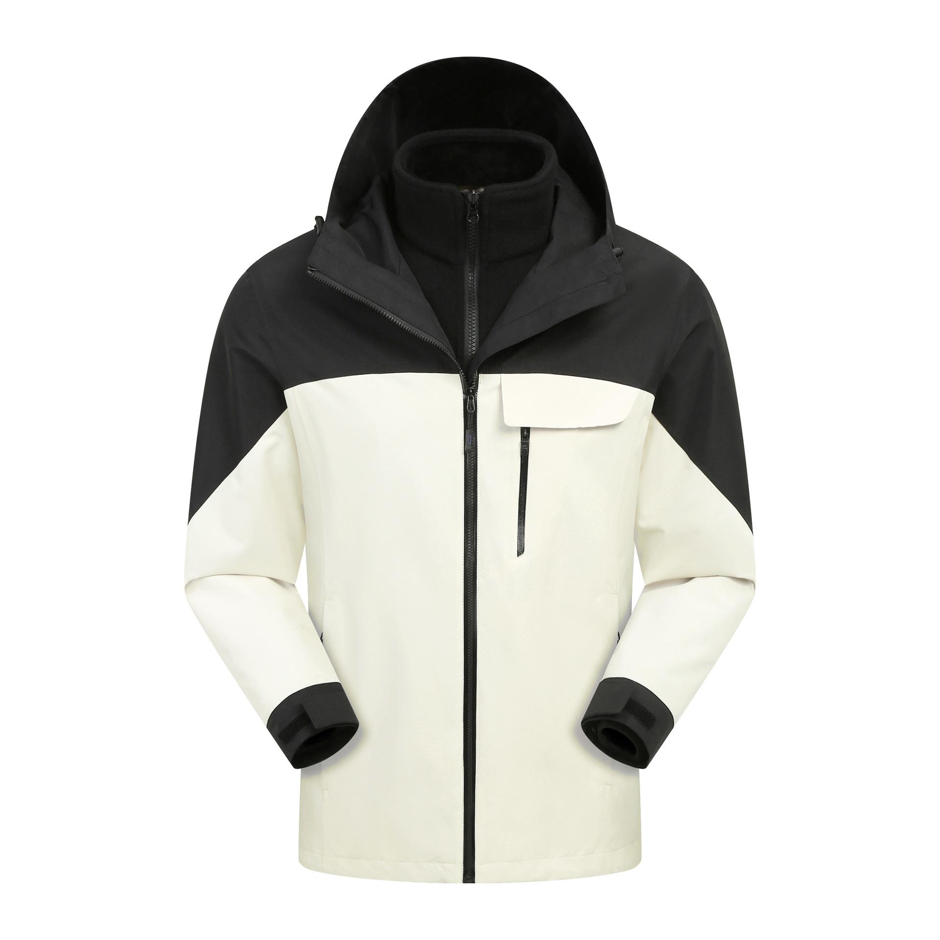 

Унисекс 3-в-1 уличная ветровка: Съемный пуховый слой и герметичная верхняя одежда XL