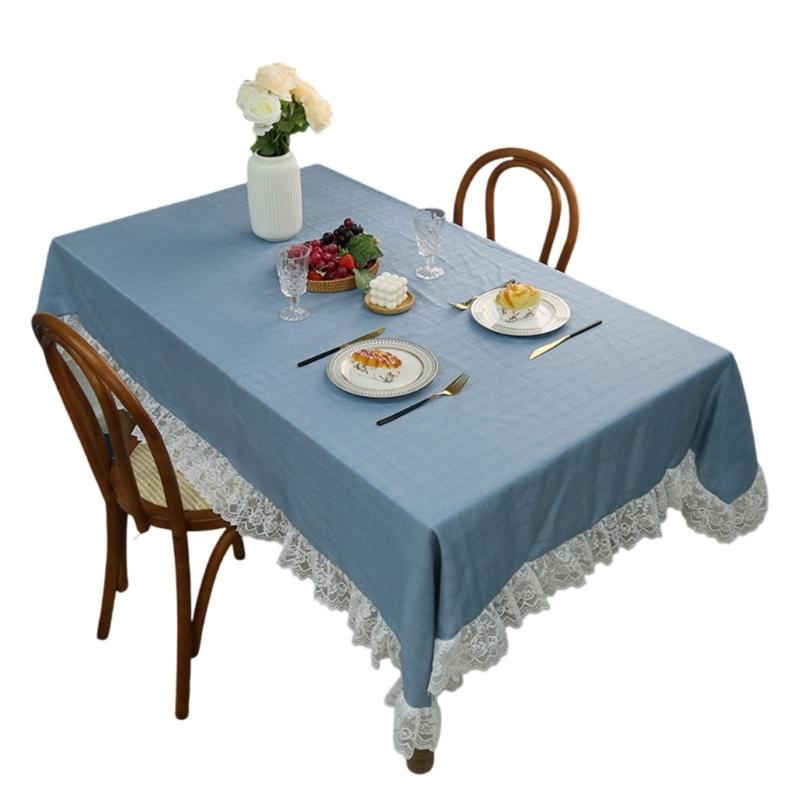 Florals Pattern Tablecloth Waterproofs Materials Quick Cleaning Solution For Kitchen Dining Room