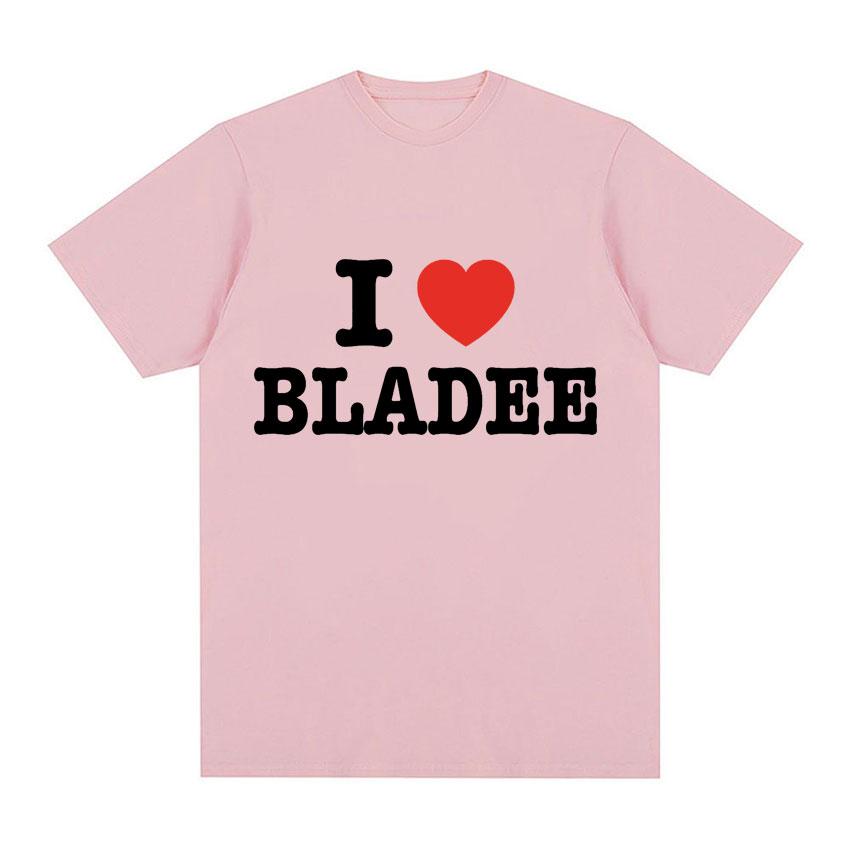 I Love Bladee Drain Gang Print T Shirts Summer Men Women Clothing  Fashion T-Shirt Casual Cozy Cotton Short Sleeve T-shirts Tops