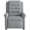 Electric Recliner Chair Light Grey Fabric