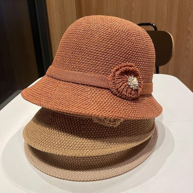 Summer Ladies Hat With Floral Pattern And Sun Protection For Outdoor Travel