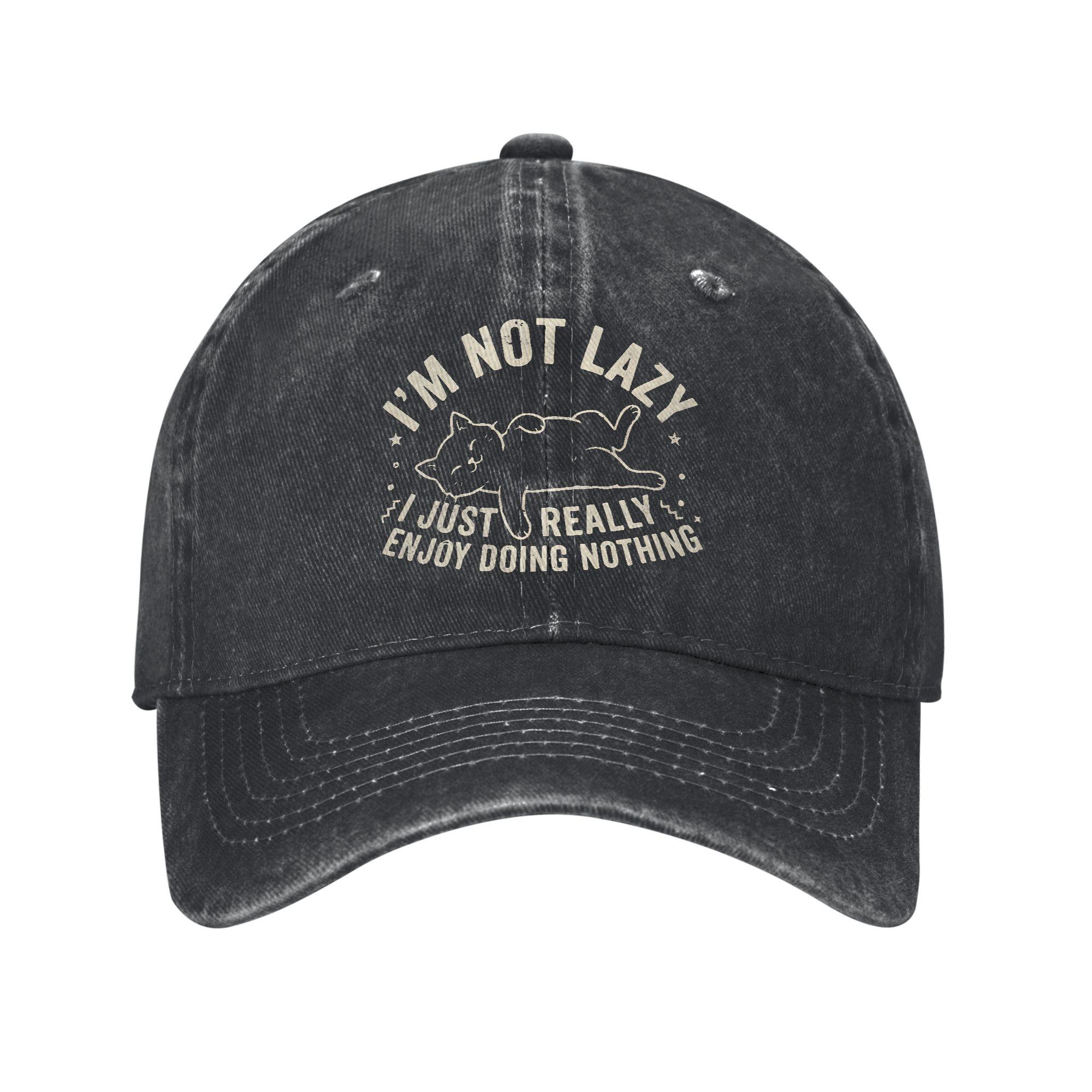 Im Not Lazy I Just Really Enjoy Doing Nothing Merch Baseball Cap Unisex Fashion  Caps Hat Adjustable Trucker Hat One Size