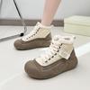 Botas deportivas altas, cálidas, acolchadas y gruesas de invierno para mujer, botas de nieve cálidas de talla grande con suela gruesa