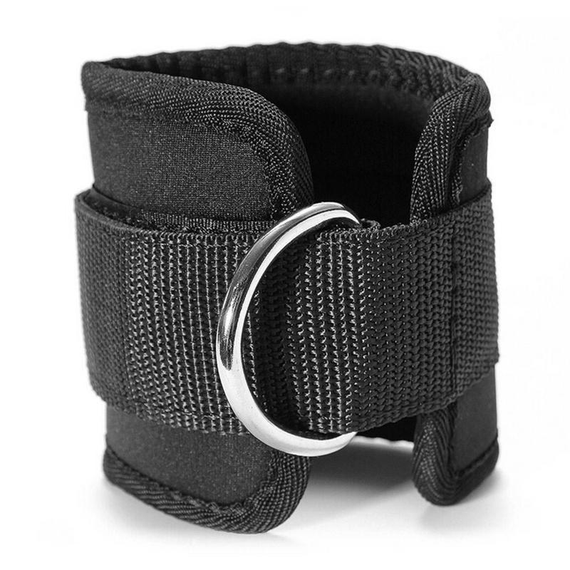 Gym Weight Lifting Multi Cable Attachment Ankle Strap D-Ring Thigh Leg Pulley