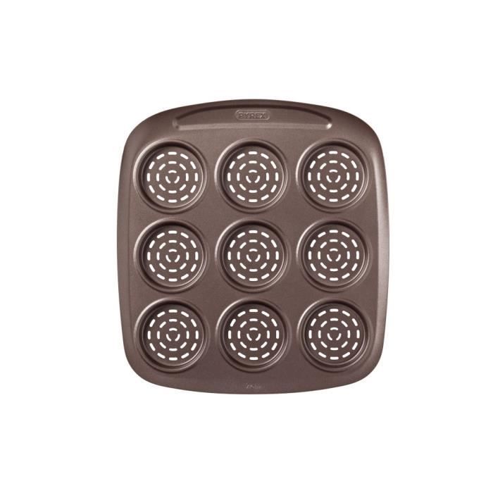 PYREX Moule à 9 mini pizzas - Emporte pièces ASIMETRIA - Acier