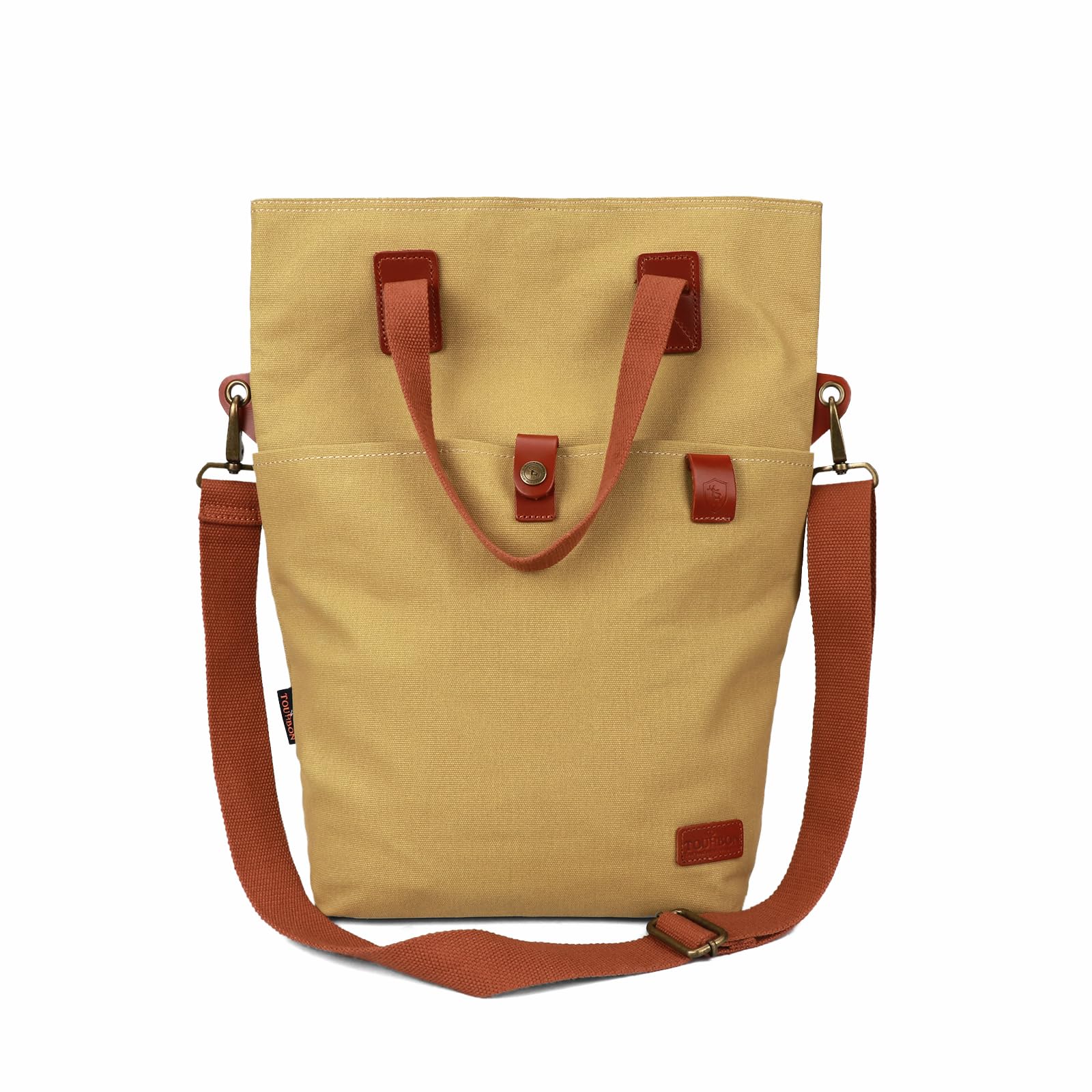 

TOURBON Bicycle Pannier Bag, Side Bag, Rear Bag, Road Bike Multifunctional Shoulder Bag, Khaki