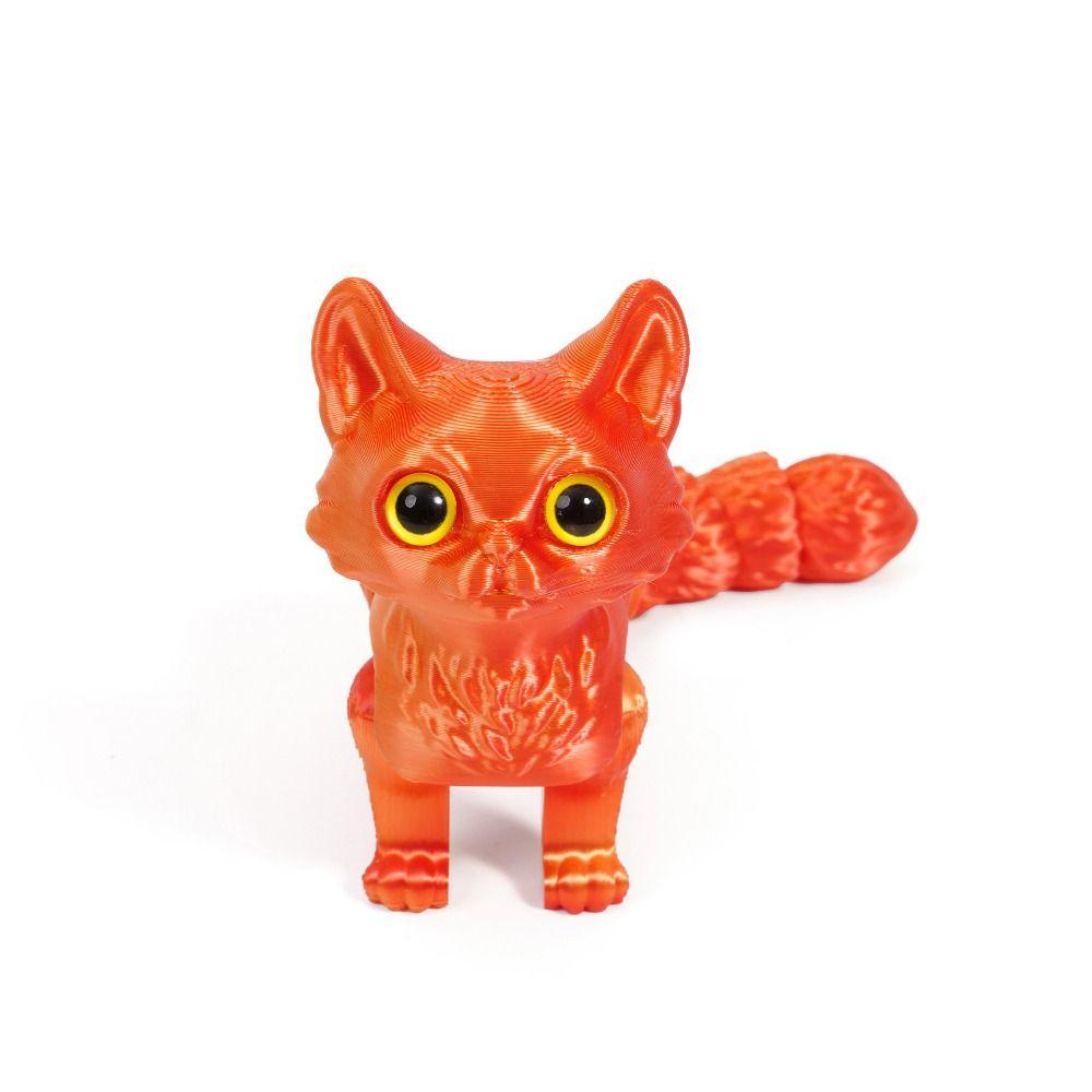New PLA Cat Figurine Movable 16cm 3D Printed Cat Toys Stress Relief Articulated Joints Fidget Toy Gift