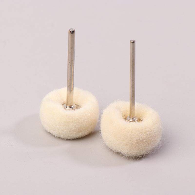 10Pcs Mini Wool Polishing Head 3Mm Shank Buffing Wheel Polish Brush Drill Rotary Abrasive Brush Hand Grinding Buffing Tools