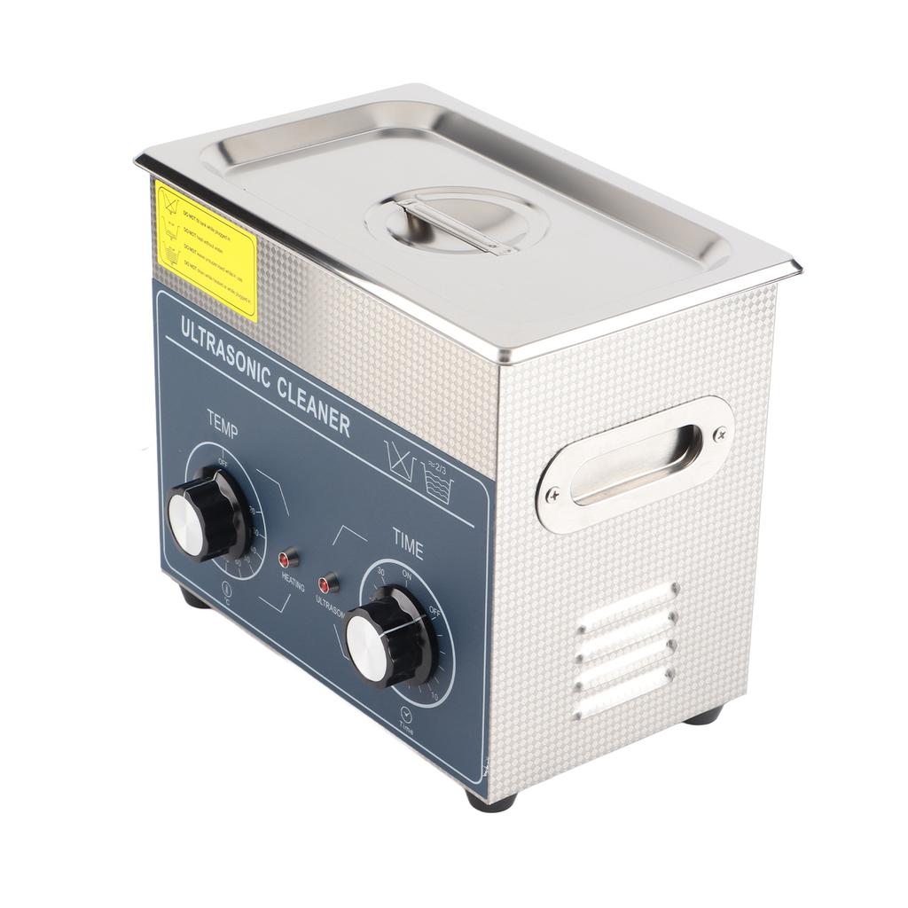 1pc Stainless Steel Ultrasonic Cleaner Heated Cleaning Tank Machine with Basket (3L)