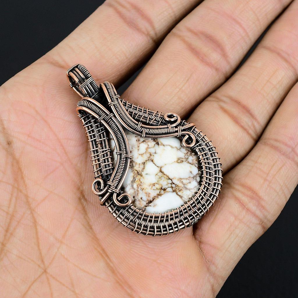 Wild Horse Pendant Gemstone Jewelry, 999 Copper Wire Wrapped Handmade Pendant, Latest Design Jewelry