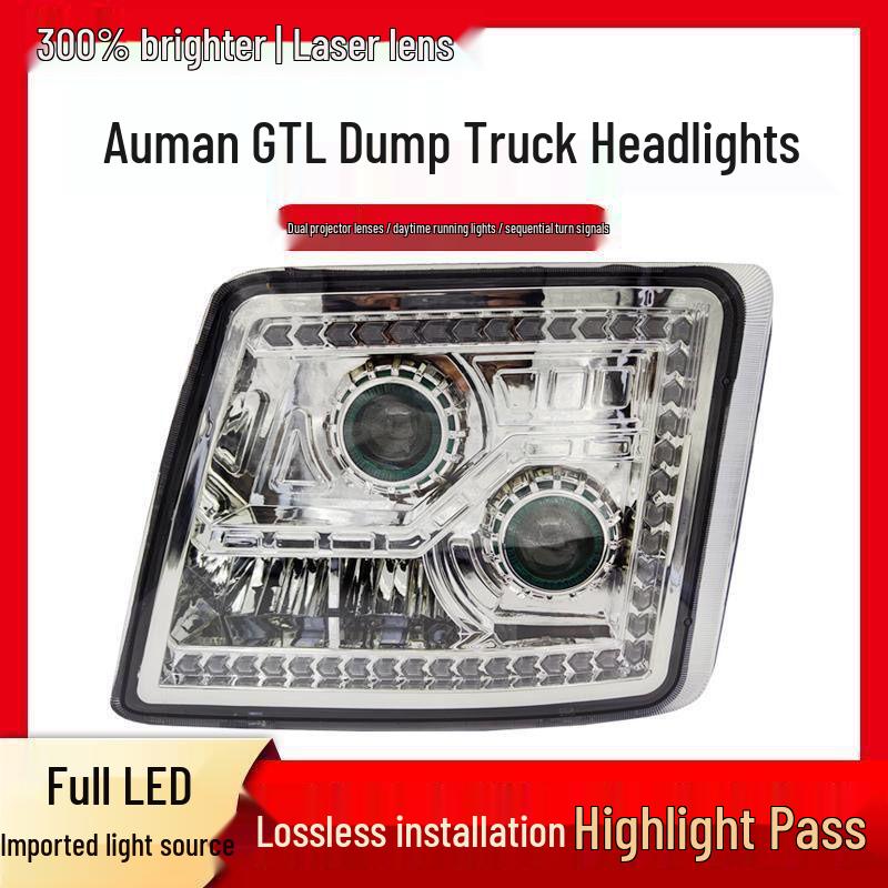 MAN GTL Tipper Truck LED Dual-Lens Headlight Assembly, Super Bright Modified H4-B. Left